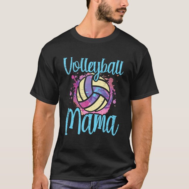 Volleyball Mamma Net Spike Boll Player Idrottsman T Shirt (Framsida)