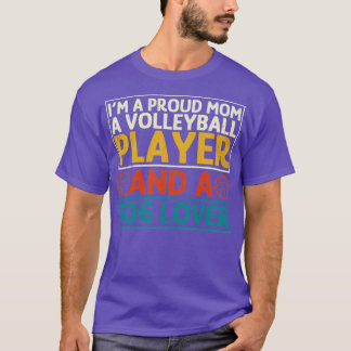 Volleyball Mamma och Hund älskare T Shirt