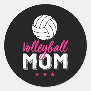 Volleyball Mamma Proud Mor och idrottsparter Runt Klistermärke