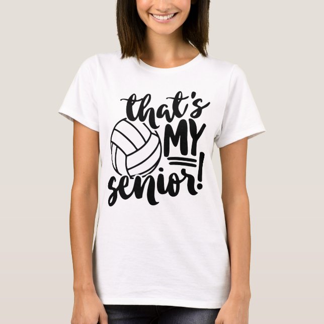 Volleyball Mamma Senior Player Jersey Number & Nam T Shirt (Framsida)