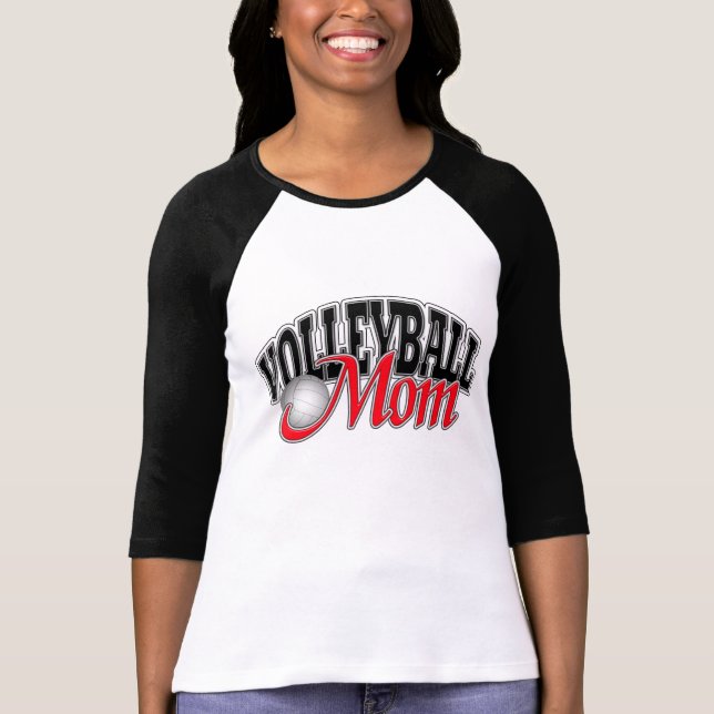 Volleyball Mamma Shirt T Shirt (Framsida)