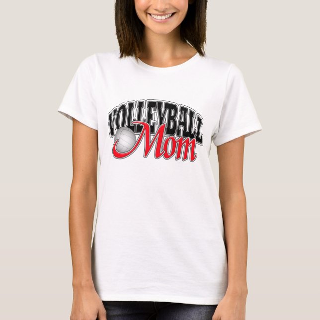 Volleyball Mamma Shirt T Shirt (Framsida)