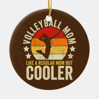 Volleyball Mamma som ett vanligt Mamma men koler Julgransprydnad Keramik