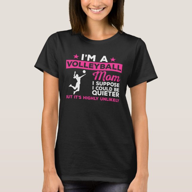 Volleyball Mamma T Shirt (Framsida)