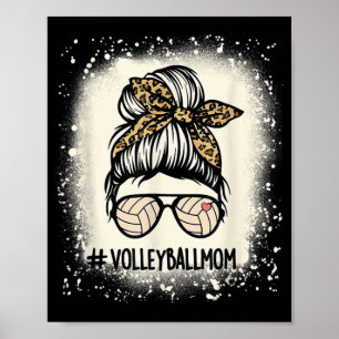 Volleyball Mamma Volleyball Älskare Mamma Messy Bu Poster