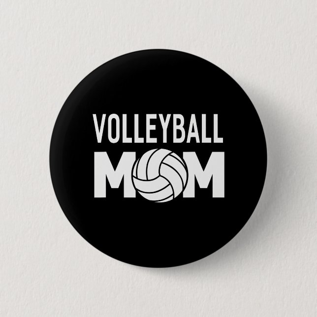 Volleyball Mamma Women Funny Iports Knapp (Framsida)