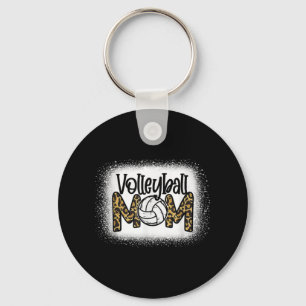 Volleyball Mamma Women Leopard Cute Bleached Rolig Nyckelring