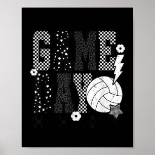 Volleyball-matchens speldag - fräckt volleyball-ko poster