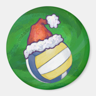 Volleyball med julklapp magnet