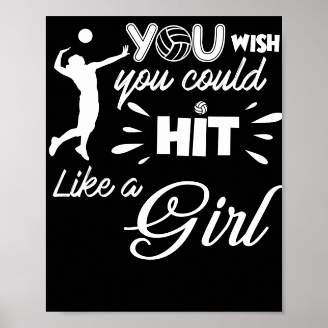 Volleyball med Ord vill du Slå som en Gi Poster (Framsidan)