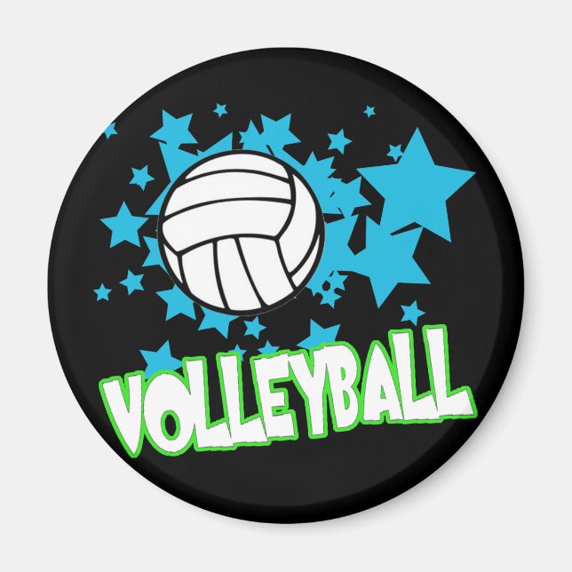 Volleyball med stjärnor magnet (Framsidan)