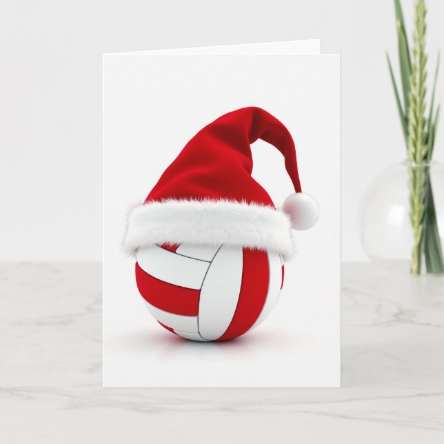 Volleyball Merry Christmas Card Kort (Framsida)