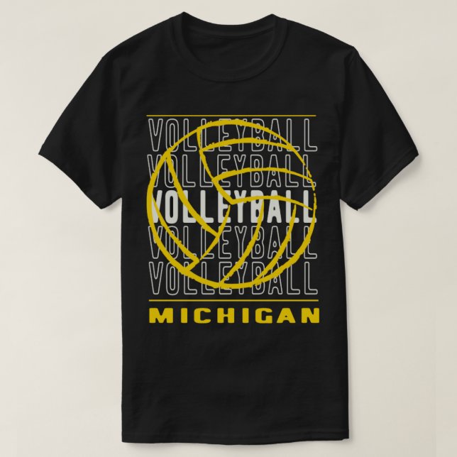 Volleyball Michigan T Shirt (Design framsida)