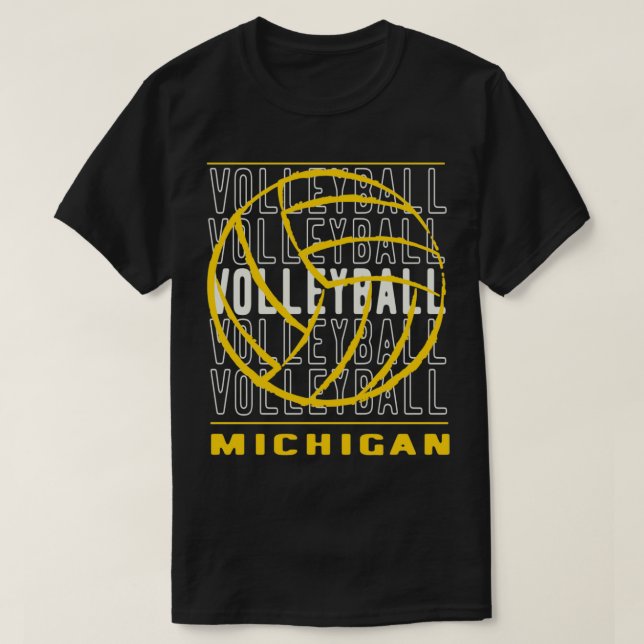 Volleyball Michigan T Shirt (Design framsida)
