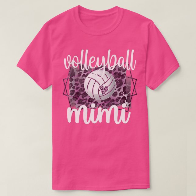 Volleyball Mimi Grandma of Volleyball Player Mimi T Shirt (Design framsida)