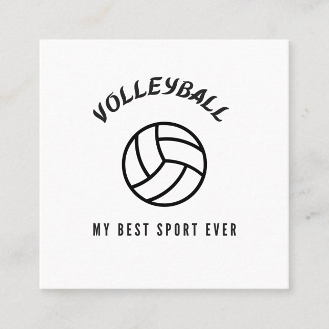 Volleyball min bästa sport någonsin fyrkantigt visitkort (Framsida)