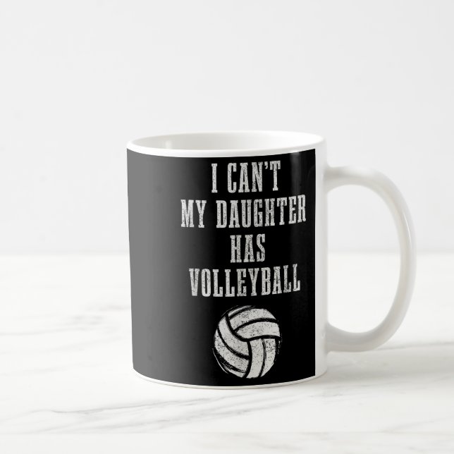 Volleyball Mom Dad I Can't Daughter Hast Volleybal Kaffemugg (Höger)