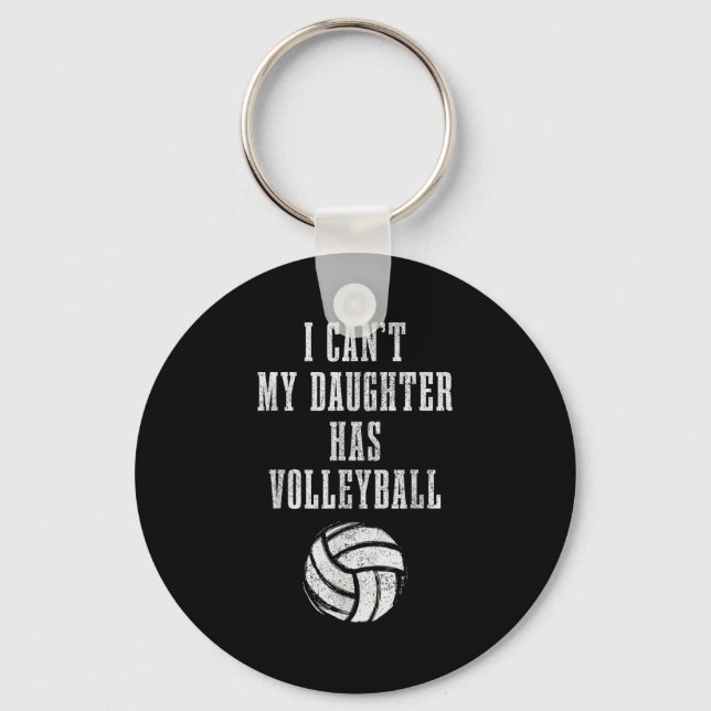 Volleyball Mom Dad I Can't Daughter Hast Volleybal Nyckelring (Framsida)