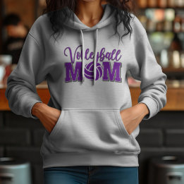 Volleyball Mom in Purple T Shirt