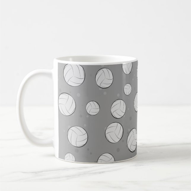 Volleyball Mönster Design Kaffemugg (Vänster)