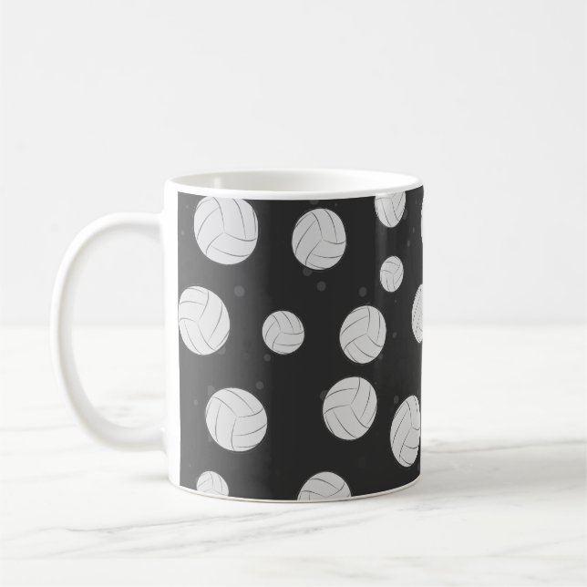 Volleyball Mönster Design Kaffemugg (Vänster)