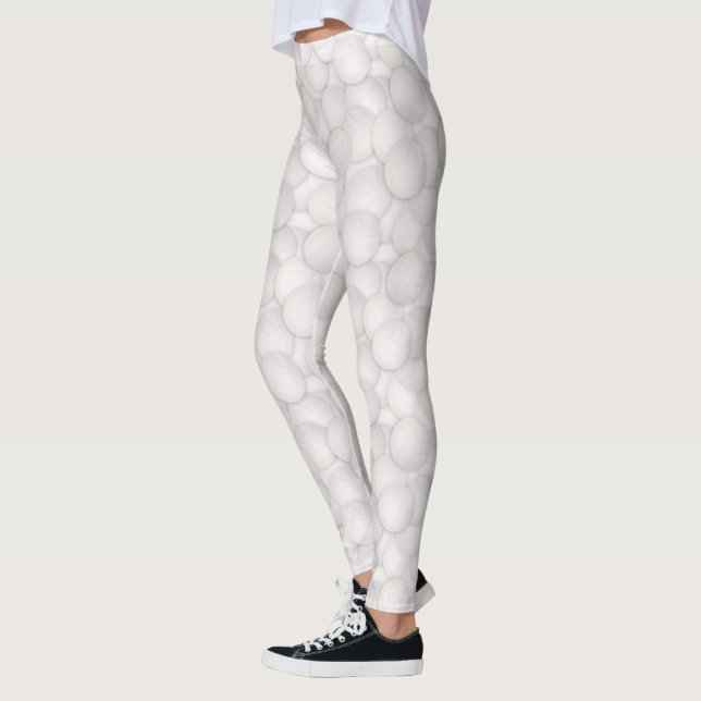 Volleyball Mönster Leggings (Vänster)