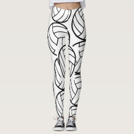 Volleyball Mönster Leggings