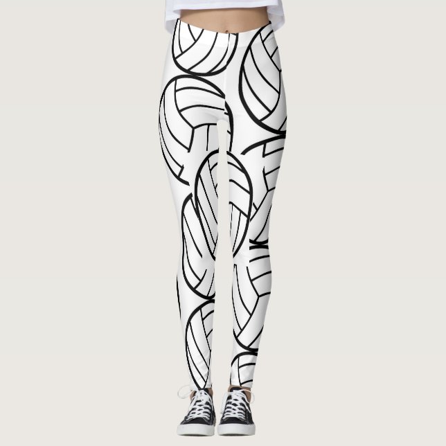 Volleyball Mönster Leggings (Framsida)