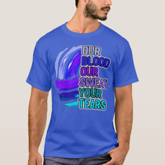 Volleyball Motivation vårt blod och vårt söta tea T Shirt