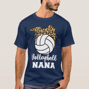 Volleyball Nana Funny Leopard Nana Långärmad T Shirt