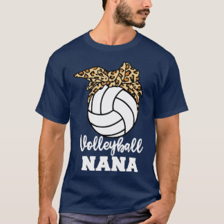 Volleyball Nana Funny Leopard Nana Långärmad T Shirt