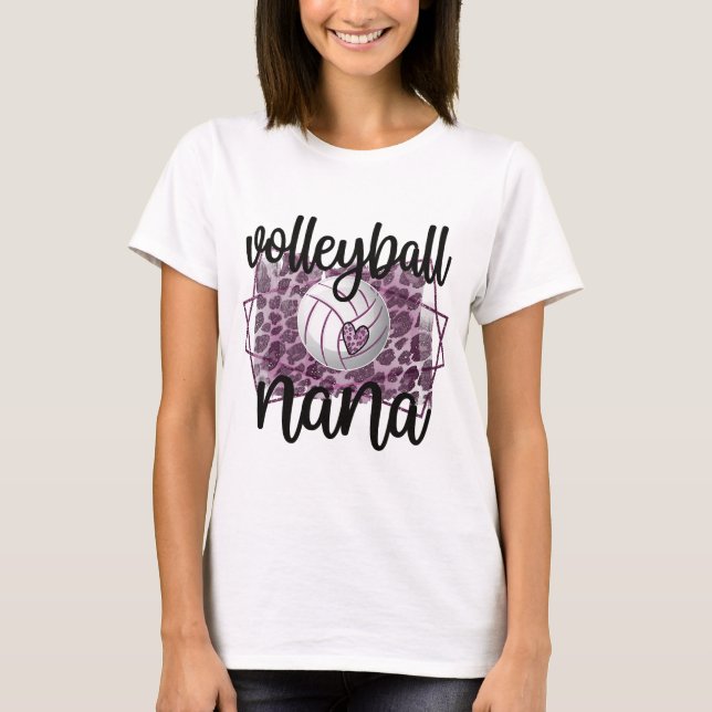 Volleyball Nana Grandma Of Volleyball Player Nana  T Shirt (Framsida)