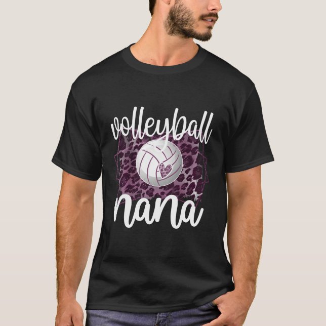Volleyball Nana Grandma of Volleyball Player Nana T Shirt (Framsida)