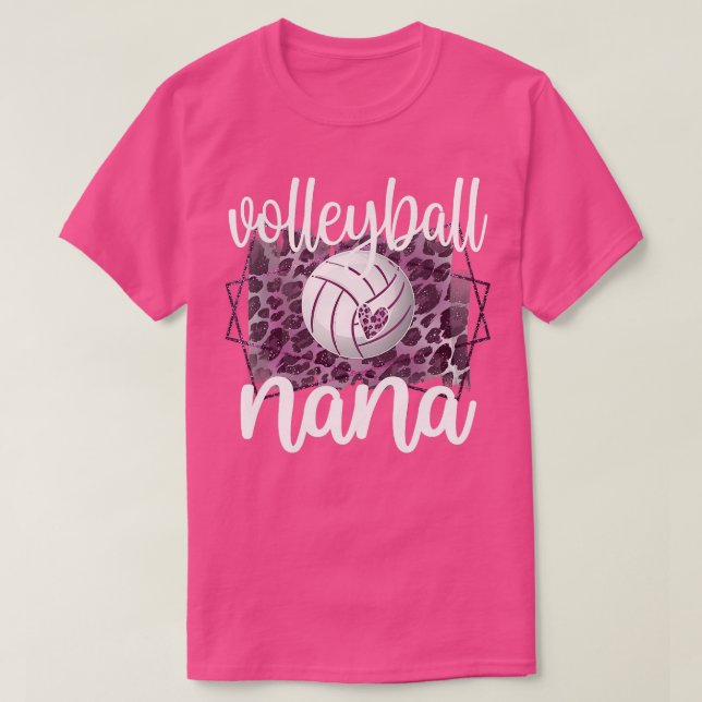 Volleyball Nana Grandma of Volleyball Player Nana T Shirt (Design framsida)