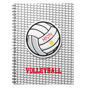Volleyball Net Anpassningsbar Player Namn Number B Anteckningsbok