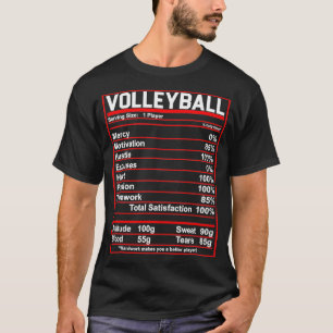 Volleyball Nutrition Facts 2 T Shirt