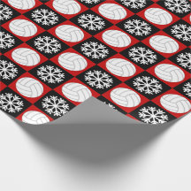 Volleyball och Snowflake Red and Black