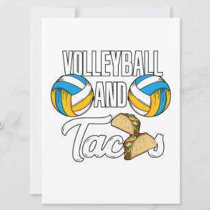 Volleyball och Tacos snabba matsportsgåva Spara Datumet