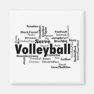 Volleyball Ord Cloud Magnet