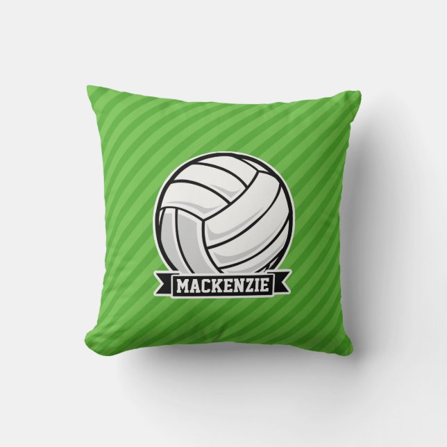 Volleyball på Grönt Rand Kudde (Framsida)