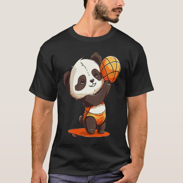 Volleyball Panda  Panda Hugging A Volleyball T Shirt (Framsida)