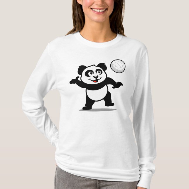 Volleyball Panda Tee Shirt (Framsida)