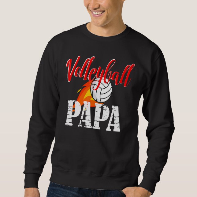 Volleyball Papa Volleyball Lång Ärmad Tröja (Framsida)
