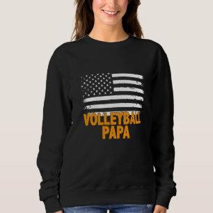 Volleyball Pappa Amerikanska Manarna Fars dag Flag T Shirt