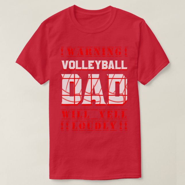 Volleyball Pappa Fläkt Player Pappa Team Sport Far T Shirt (Design framsida)