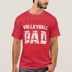 Volleyball Pappa Fläkt Player Pappa Team Sport Far T Shirt