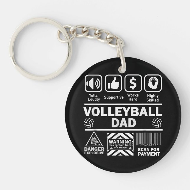 Volleyball Pappa Funny Innehåll i Idrotten Far (Framsidan)