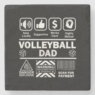 Volleyball Pappa Funny Innehåll i Idrotten Far Stenunderlägg