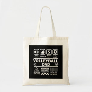 Volleyball Pappa Funny Innehåll i Idrotten Far Tygkasse