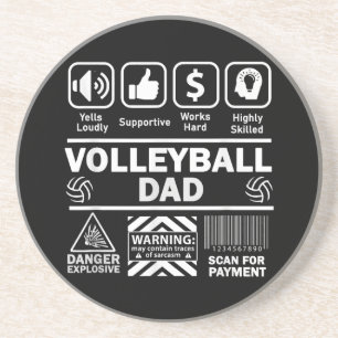 Volleyball Pappa Funny Innehåll i Idrotten Far Underlägg